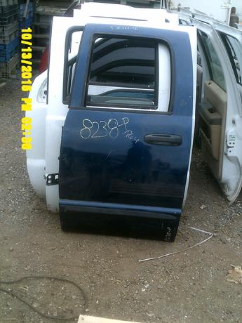 2002 2003 2004 2005 2006 2007 2008 2009 Dodge drivers side rear crew cab door shell.  Some scuffs & scratches in the paint.  Inventory #8238.