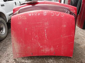 94-97 GMC BLAZER HOOD FROM MICHIGAN. OKAY CONDITION, RUST SPOTS ON TOP OF THE HOOD, SCUFFS AND SCRATCHES. #13126